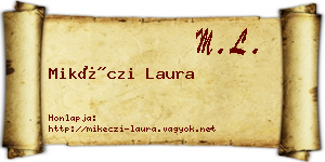 Mikéczi Laura névjegykártya
